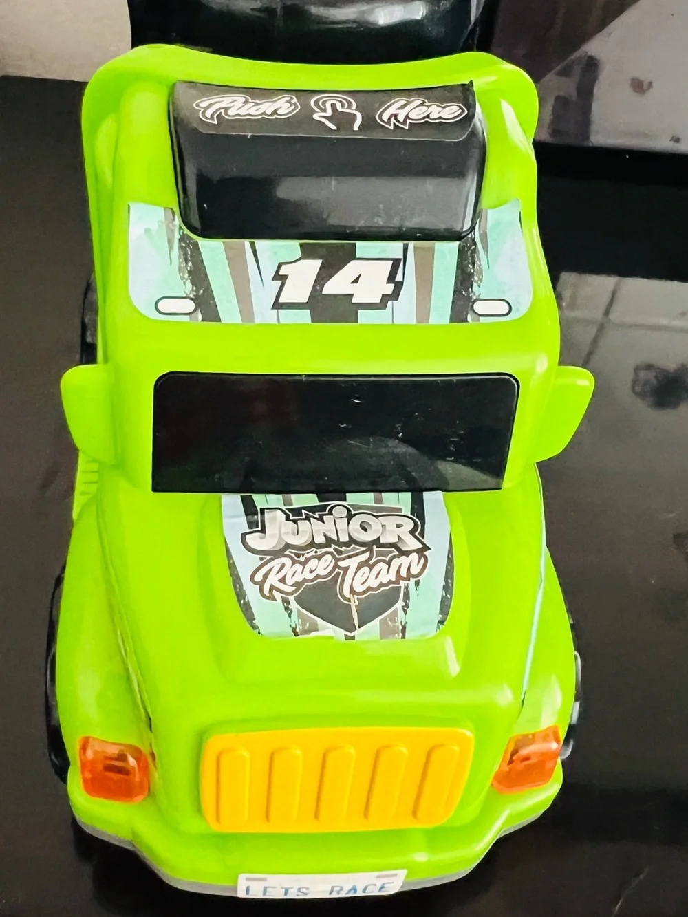 Green Race Team car carries Toy Truck Kids  With 2 Racing Car Set - Toy Vehicle